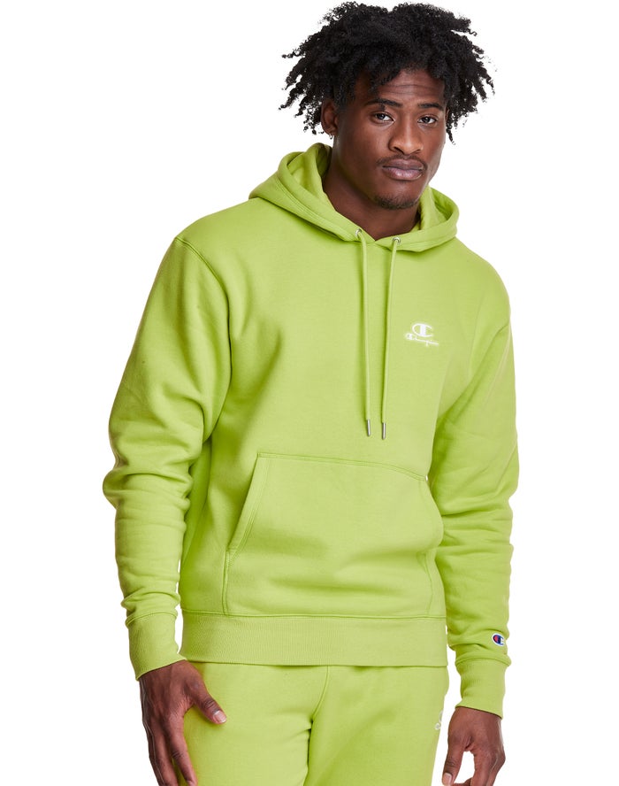 Champion Classic Fleece Embroidered Applique Logo Hoodie Heren - Groen - Belgie 6139UDQXB